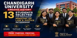 Chandigarh University Creates History with 13 Students Selected for Prestigious Ministry of Law and Justice Internship